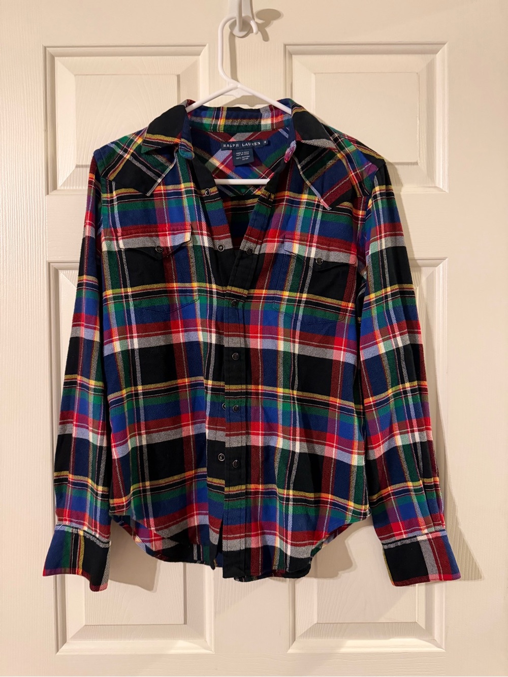 Ralph Lauren Plaid Snap Shirt - size 8
